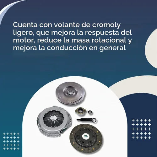 Vista 6 de EFT - Kit de embrague resistente con volante OEM para Toyota Corolla 1998-2008 1.8L 5 velocidades, mejora de rendimiento resistente para un