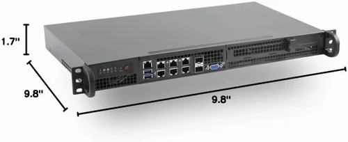 Vista 3 de Supermicro SYS-5019D-4C-FN8TP Xeon D-2133IT Servidor de E/S frontal de cuatro núcleos 1U, 2X SFP+, 2X 10GBase-T, 4X GbE LAN
