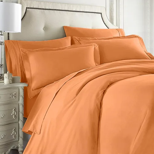 Vista 17 de Clara Clark Juego completo de ropa de cama de 5 piezas que incluye sábanas bajeras y planas, funda de edredón, fundas de almohada