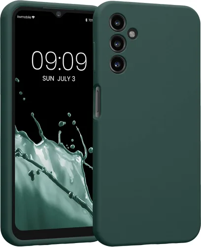 Vista 148 de kwmobile Funda compatible con Samsung Galaxy A13 4G - Funda delgada de silicona TPU - Acabado suave al tacto - Amarillo radiante