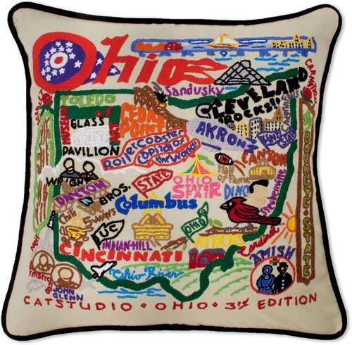 Vista 151 de Catstudio Portland (Oregon) - Almohada decorativa bordada