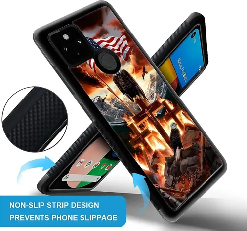 Vista 1085 de Compatible con Google Pixel 4A 5G Mobile Case Creative Acrylic Panel trasero Silicona Protección Grip especialmente diseñado para Google Pixel 4A 5G