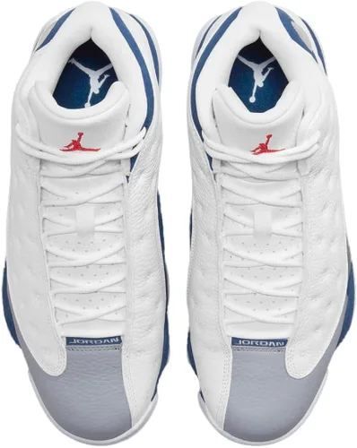Vista 4 de Jordan 13 Retro French Blue WhiteFire Red-French Blue para hombre (414571 164), BlancoRojo Fuego-Azul Francés