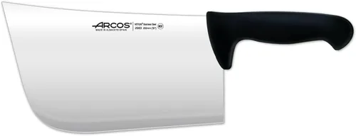 Vista 22 de Arcos Cuchillo de carnicero de acero inoxidable nitrum de 7 pulgadas y hoja de 7.480 in. Cuchillo de carnicero profesional. Mango ergonómico de Negro