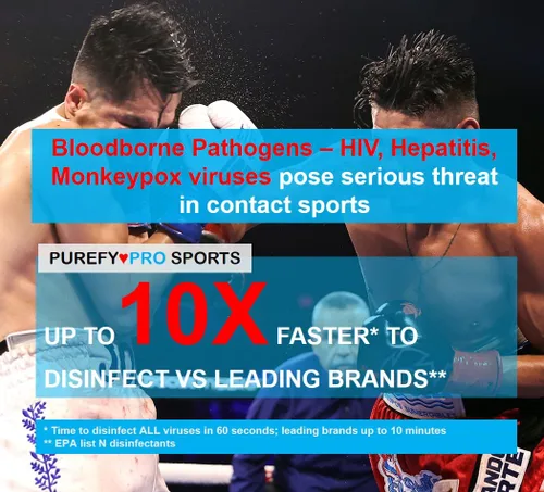 Vista 3 de Purefypro Spray desinfectante para equipos deportivos - (3.4 oz, 2 paquetes). Tamaño de viaje TSA. Elimina el 99.9999% de MRSA, VIH, hongo del pie