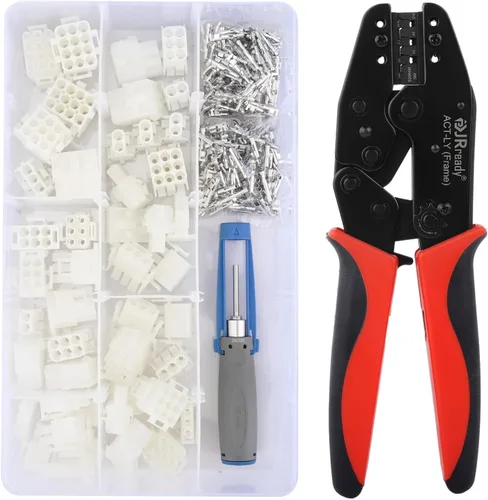 Vista 10 de JRready ST6480 Kit de clavijas de conector eléctrico de 2, 3, 4, 6, 9 y 12 pines con herramienta extractora de terminales de crimpado. 160 juegos.