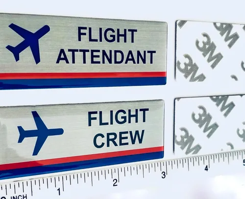 Vista 2 de Insignias de tripulación de vuelo y asistente de vuelo de aerolíneas, Acero inoxidable