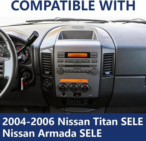 Vista 2 de GRAND ORANGE Bisel de Radio AC del Tablero Central con Bisel de Altavoz Compatible con Nissan Titan 2004-2006, Armada SE y LE Bisel de Control