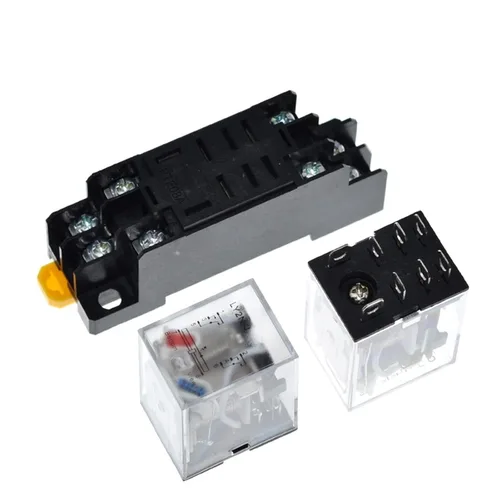 Vista 5 de 12V 24V DC 110V 220V AC Coil Power Relay LY2NJ 8 Pin HH62P JQX-13F with Socket Base(AC110V)