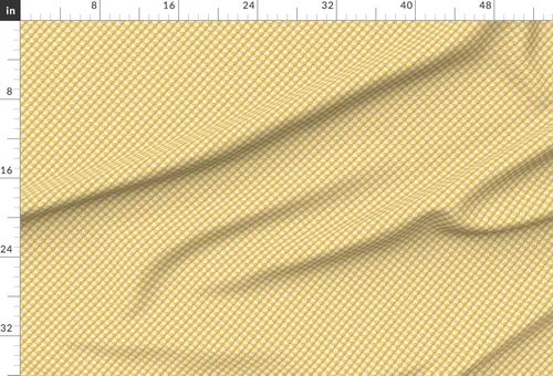 Vista 2 de Spoonflower Tela - Ondas mínimas geométricas doradas retro abstracto amarillo verano Ditsy pequeño impreso en tela de gasa Fat Quarter - Costura