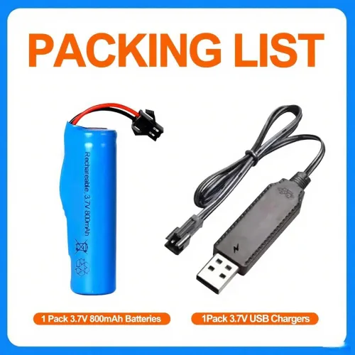 Vista 6 de Batería recargable de iones de litio de 3.7V 800mAh para coches RC, barcos, camiones, juguetes de control remoto