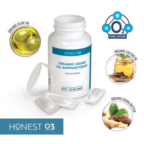 Vista 3 de Supositorios Cuidado rectal infundido con aceite de ozono Aceite ozonizado para nutrir, proteger y limpiar 0.1 fl oz, CR113