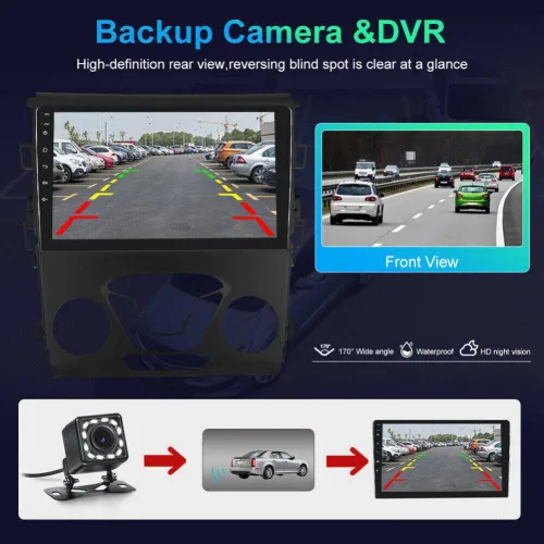 Vista 5 de Android 13.0 Doble DIN estéreo para coche para Ford Fusion 2013-2016 9 pulgadas HD pantalla táctil audio multimedia receptor con Carplay Android