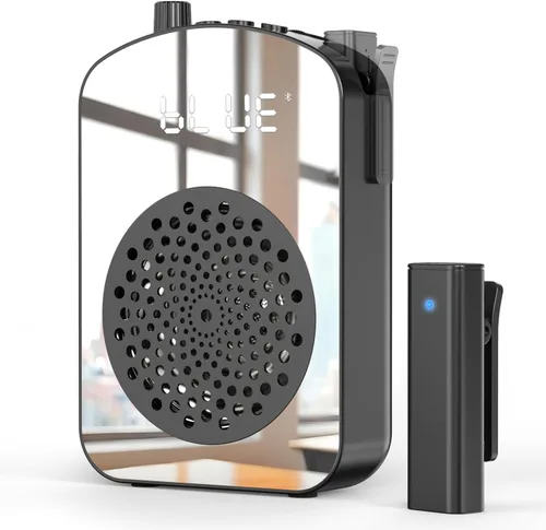 Vista 8 de Amplificador de voz inalámbrico para profesores, mini amplificador de voz portátil with Lapel Microphone Charging &Storage, Bluetooth Speaker Mic