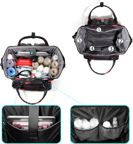 Vista 2 de Mochila de Enfermera Gatycallaty, Corazón, Estándar