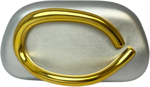 Vista 16 de Bolso de mano de acrílico para mujer, bolso de noche redondo clásico, bolso de manillar de metal vintage para boda, fiesta de graduación.