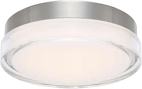 Vista 5 de WAC Lighting dweLED, punto 6in LED redondo montaje empotrado 3500K en acero inoxidable