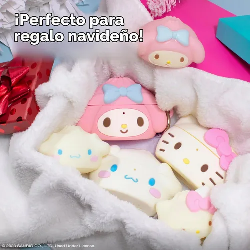 Vista 9 de iFace Funda de Hello Kitty y sus amigos [compatible con AirPods Pro1/Pro2, no para Pro3] [Serie de bollos al vapor] Funda protectora de silicona