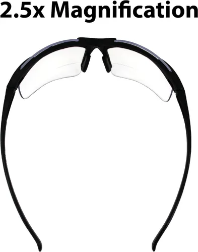 Vista 3 de Global Vision Apex 2.5 - Gafas de seguridad bifocales, 2 pares de lentes transparentes y ahumadas
