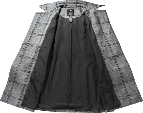 Vista 3 de Gabardina Wantdo para mujer, para invierno, con cinturón, con doble botonadura