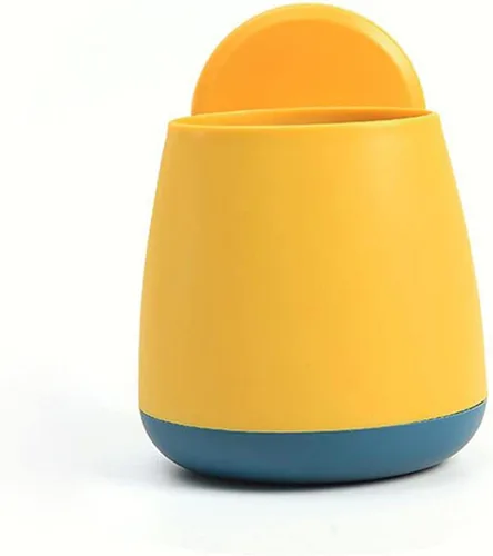 Vista 5 de Portacepillos de dientes Baño Caja de almacenamiento sin perforaciones Caja de almacenamiento multifuncional Soporte para cepillos de dientes Blanco