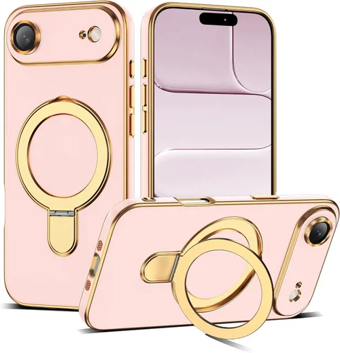 Vista 126 de Funda compatible con iPhone 12 con soporte de anillo magnético invisible [compatible con Mag-Safe] [Protector completo de lente de cámara] Funda