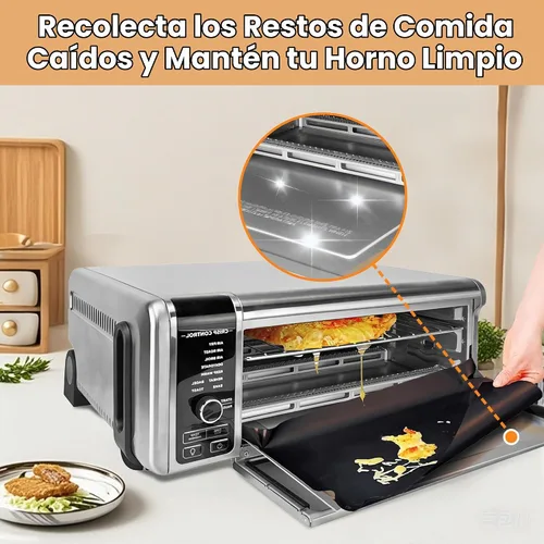 Vista 5 de Bandeja de Recolección de Migajas de Repuesto para Ninja Foodi SP101 SP151 Horno de Freidora de Aire con 4 Piezas de Esteras de Teflón, Accesorios