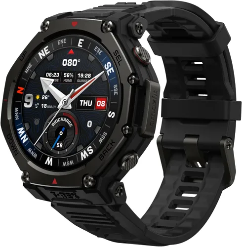 Vista 8 de Amazfit Reloj inteligente T-Rex 3 Pro, cristal de zafiro AMOLED de 1.32