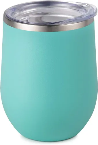 Vista 27 de Vaso de vino Maars Bev sin soporte de con paredes dobles aislantes al vacío de acero inoxidable de 12 onzas, Fucsia