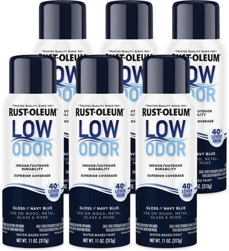 Vista 41 de Rust-Oleum - Pintura en aerosol prémium de bajo olor, gris ancla brillante Olor 40% menor que las pinturas en aerosol tradicionales, durabilidad