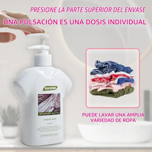 Vista 4 de Detergente de lencería - Doble concentrado, aroma a dama, delicado líquido de limpieza de ropa interior, 10.14 onzas líquidas (1, jazmín)