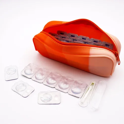 Vista 11 de P-40 organizador diario para lentes de contacto, estuche de viaje diario para lentes de contacto, dispensador de lentes de contacto desechable