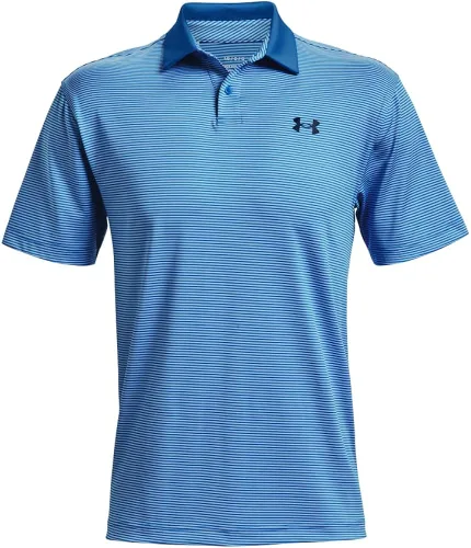 Vista 4 de Under Armour Performance - Camiseta de golf tipo polo a rayas para hombre