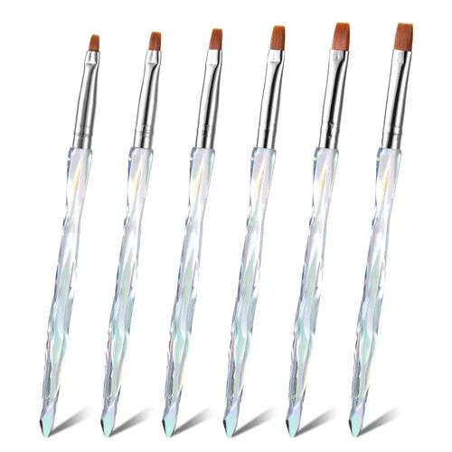 Vista 12 de Cepillos de limpieza de uñas, cepillos de uñas para limpiar errores de esmalte en las cutículas, cepillo de uñas resistente a acetona, cepillos