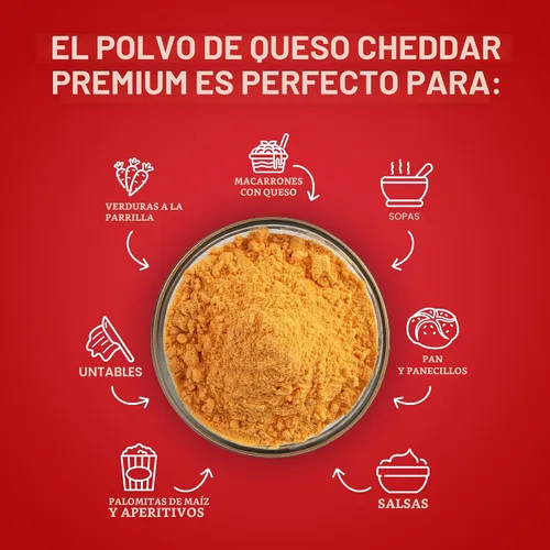 Vista 6 de Hoosier Hill Farm Polvo de queso cheddar prémium (sin colores artificiales), 1 libra (paquete de 1)