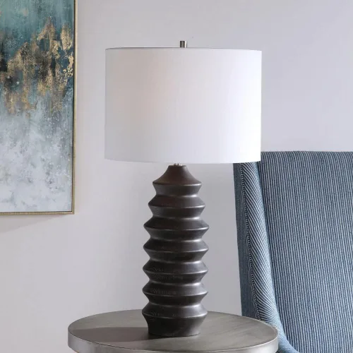 Vista 3 de Uttermost Mendocino - Lámpara de mesa moderna con 1 luz, 16 pulgadas de ancho por 16 pulgadas de profundidad