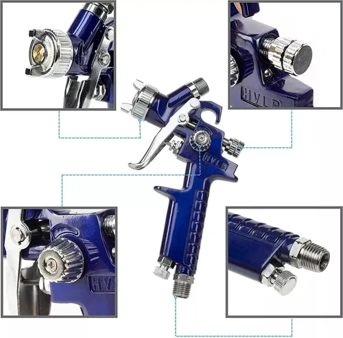 Vista 7 de NEIKO 31207A HVLP Mini pistola pulverizadora de aire con alimentación por gravedad Tamaño de boquilla de 0,4 pulgadas 125 cc