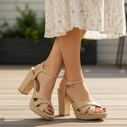 Vista 5 de CUSHIONAIRE Sandalia de vestir con plataforma Mood para mujer + espuma viscoelástica y anchos disponibles