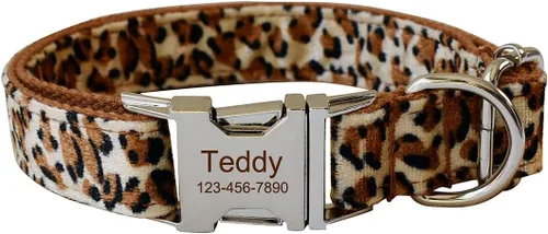 Vista 8 de Collares personalizados para cachorros, mascotas pequeñas, medianas y grandes con nombre y número de teléfono grabados (S, azul)