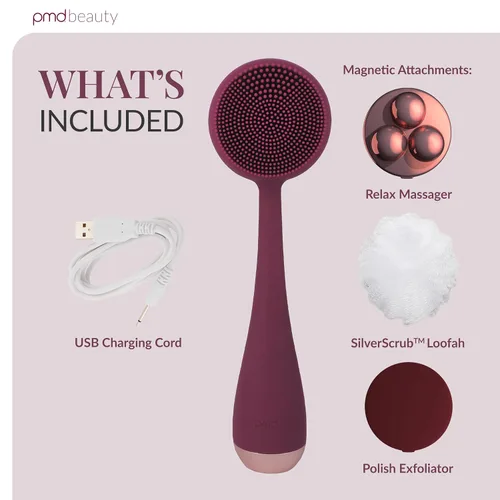 Vista 6 de PMD Beauty Clean Body - Elecrtic Smart Cleansing Device with Silicone Brush & Three Interchangeable Attachments to Cleanse, Exfoliate, & Massage Body