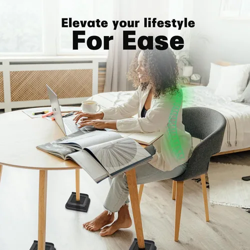 Vista 6 de ANNKUT Elevadores de cama de 1 pulgada resistentes, elevadores de muebles para cama, escritorio, mesa, sofá, sofá, elevadores de cama de gran