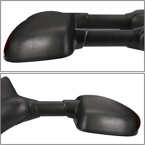Vista 4 de DNA Motoring TWM-004-T888-BK-AM - Par de espejos laterales de remolque calefactables con luz de giro compatibles con 99-07 F250 / F350 / F450 / F550