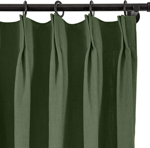 Vista 2 de Frelement Cortinas plisadas de lino de algodón de 100 pulgadas de ancho y 102 pulgadas de largo, cortinas con reducción de ruido para sala