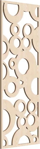 Vista 168 de 9 3/8"W x 24 3/8"H x 1/4"T Farwell Decorativos Paneles de Pared de Madera Calado, Hickory