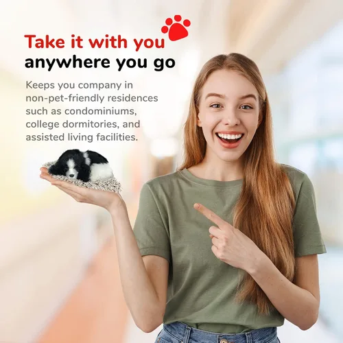 Vista 4 de Perfect Petzzz Mini Baby Cocker Spaniel, animales de peluche para niñas y niños, juguetes para perros para niños y ancianos, juguetes para mascotas
