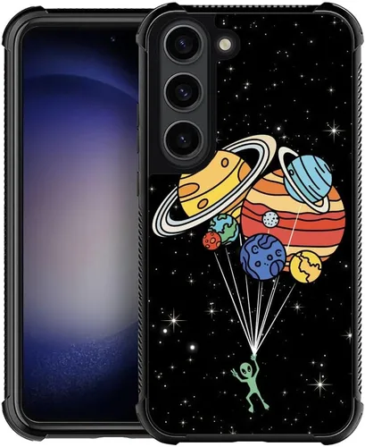 Vista 23 de Funda compatible con Samsung Galaxy Z Fold 2 5G, sistema solar de globo alienígena, diseño de patrón increíble, a prueba de golpes, antiarañazos