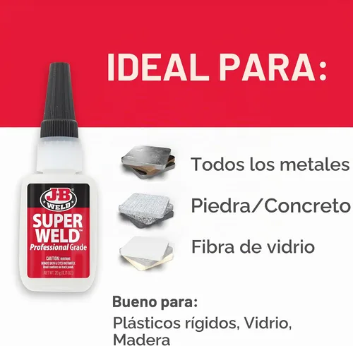Vista 5 de J-B Weld Superglue 20g Paquete de 2 - SuperWeld Grado Profesional