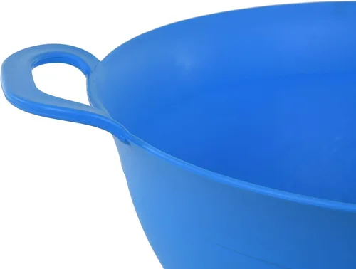 Vista 4 de Mintra Home Juego de coladores de colador de plástico: 3, 3.5 y 5 cuartos de galón (azul) con asas dobles fuertes y cuenco profundo, seguro sin BPA