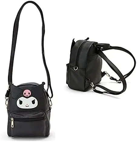 Vista 2 de ALORVE Bolsa de dibujos animados de anime bolsa de hombro para cosplay mochila de poliuretano para niños y niñas fanáticos Negro