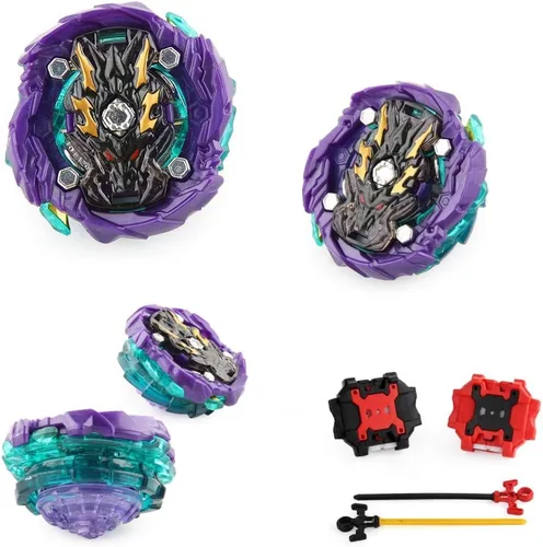 Vista 5 de Bey Fusion Dread Bahamut Blades Bey Burst Blade Battling Top Left and Right String Launcher Blade es compatible con Booster Burst Blade Spinning